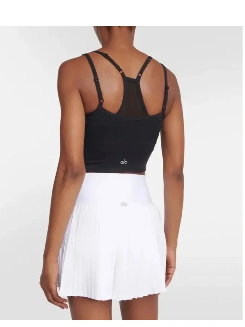 Alo Yoga Grand Slam High-Rise Pleated Tennis Skirt White Size Medium